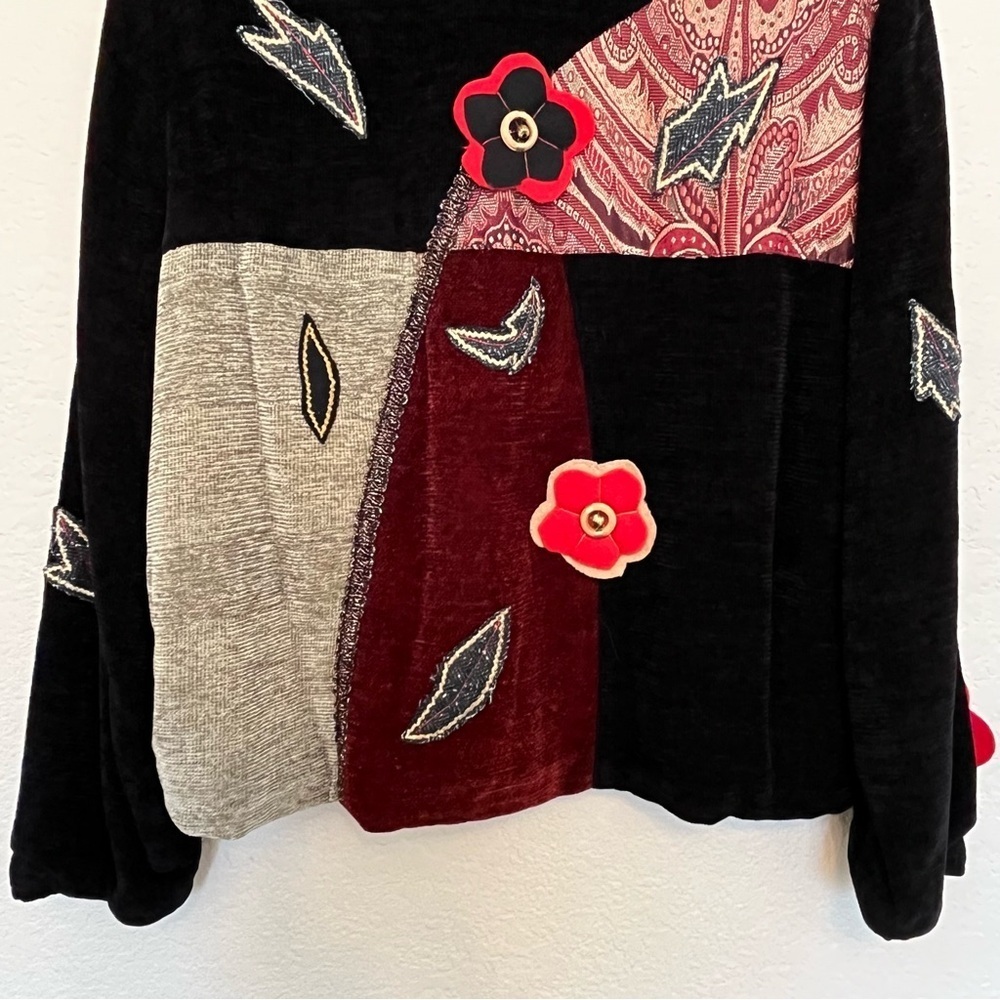 Alex Kim by Allure Vintage Boho Patchwork Button Down Jacket or Blazer Size XL - Picture 15 of 16